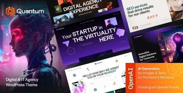 Quantum v1.0 Digital & IT Agency WordPress Theme [Activated]