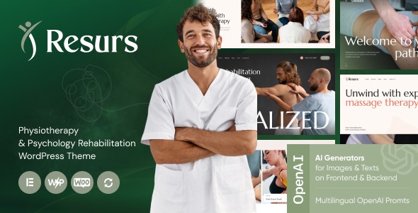 Resurs v1.0 Physiotherapy & Psychology Rehabilitation WordPress Theme [Activated]