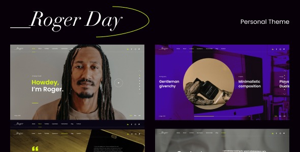 Roger Day v1.1.0 Personal CV/Resume WordPress Theme