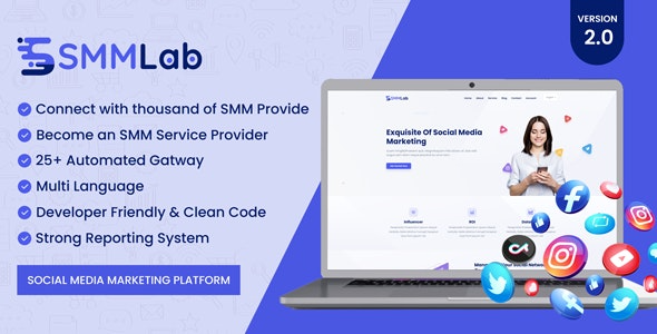 SMMLab v3.1 Social Media Marketing SMM Platform [Activated]