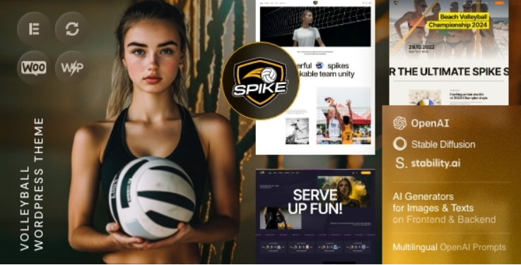 Spike v1.0 Volleyball WordPress Theme [Activated]