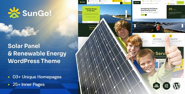 Sungo v1.0.0 Ecology & Solar Energy WordPress Theme