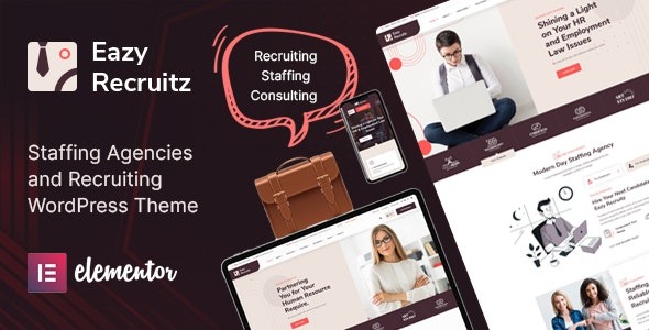 Eazy Recruitz (v1.7) Staffing Agencies WordPress Theme