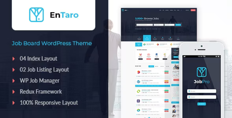 Entaro v3.35 Job Portal WordPress Theme