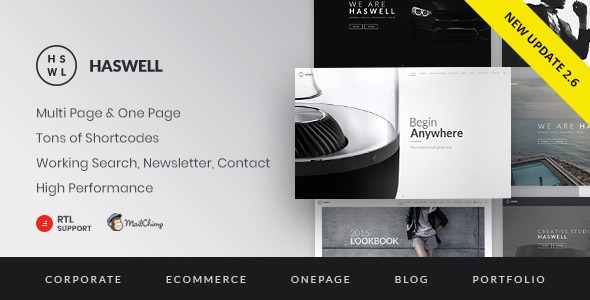 Haswell v2.5 Multipurpose One & Multi Page Template