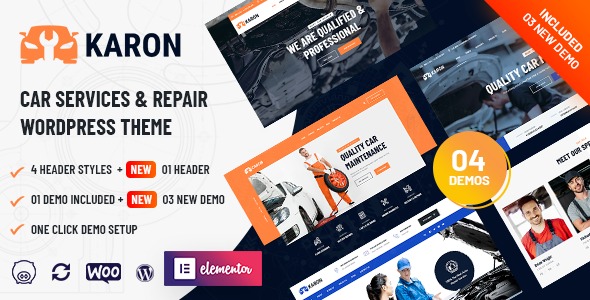 Karon v3.5 Car Repair and Service WordPress Theme