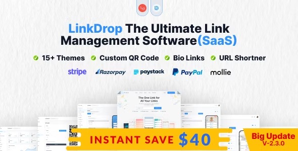 Linkdrop (v4.0.0) SaaS Link Management Tool [Activated]