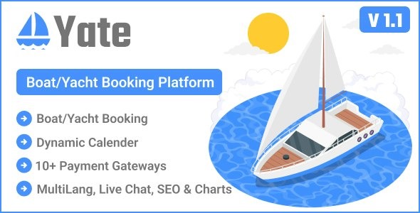 Yate v2.0.0 Boat/Yacht Booking Platform