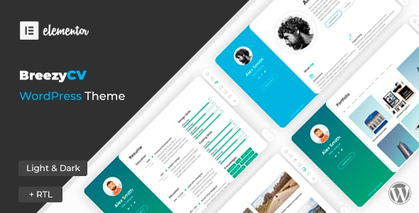 BreezyCV CV Resume WordPress Theme (v1.8.0)