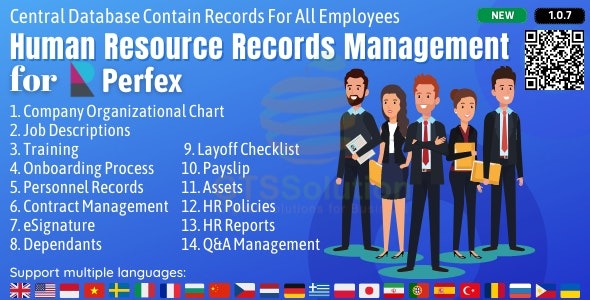HR Records for Perfex CRM v1.0.9 人力资源记录