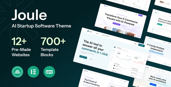 Joule (v1.1) AI Startup Software Elementor WordPress Theme