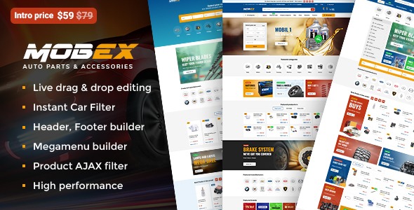 Mobex v2.9 Auto Parts WordPress Theme