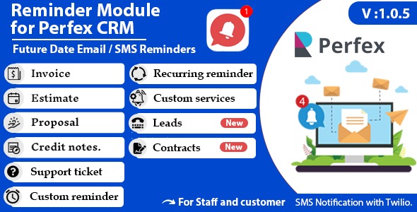 Reminder module for Perfex CRM v1.0.5