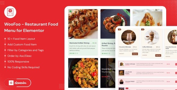 WooFoo (v1.0.7) Restaurant Food Menu for Elementor