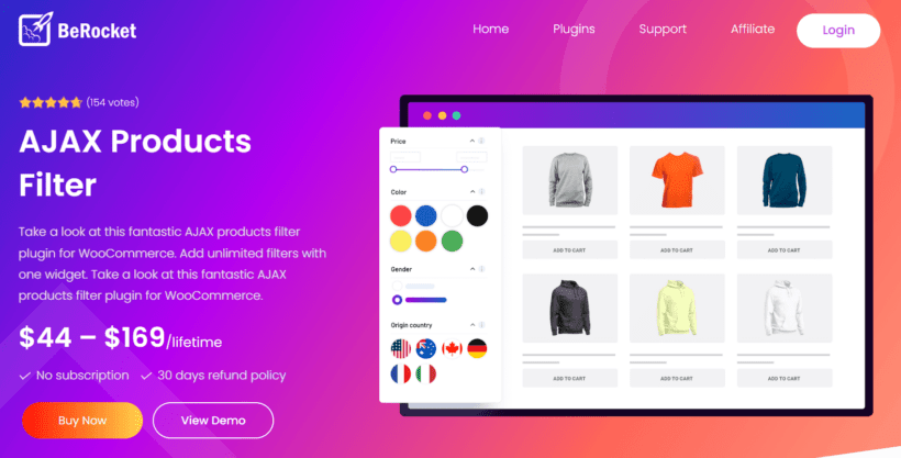 WooCommerce Advanced AJAX ProductS Filter v3.1.8.1 [Berocket]高级 AJAX 产品过滤器