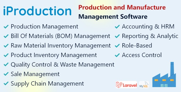 iProduction v1.2 Production and Manufacture Management Software [Activated]