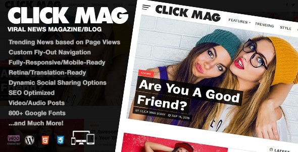 Click Mag v3.7.0 Viral WordPress News MagazineBlog Theme