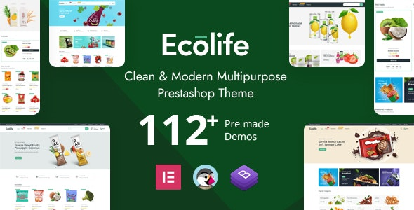 Ecolife Elementor (v2.3.4) Multipurpose Prestashop (v1.7, v8x) Theme
