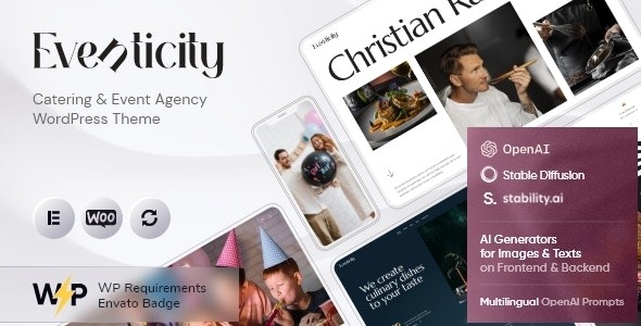 Eventicity (v1.1) Catering & Event Agency WordPress Theme 餐饮和会议 WordPress 主题
