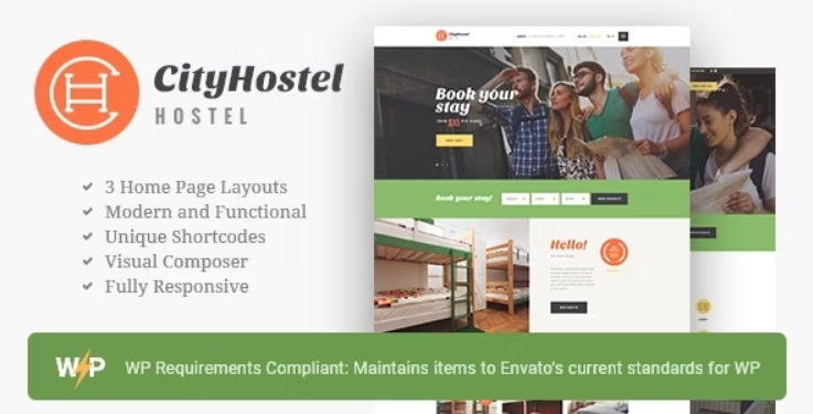 City Hostel (v1.2.2) A Travel & Hotel Booking WordPress Theme