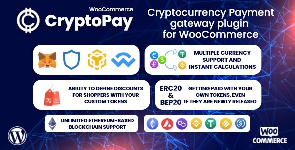 CryptoPay WooCommerce v2.4.6 Cryptocurrency Payment Plugin